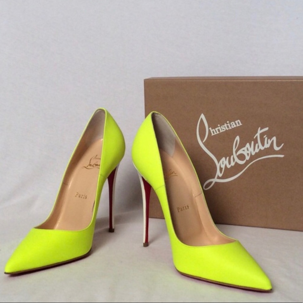 So Kate 120mm Fluorescent Yellow with White Heel
